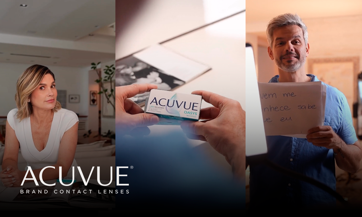 Foto da campanha ACUVUE | Redes Otaviano e Flávia Alessandra