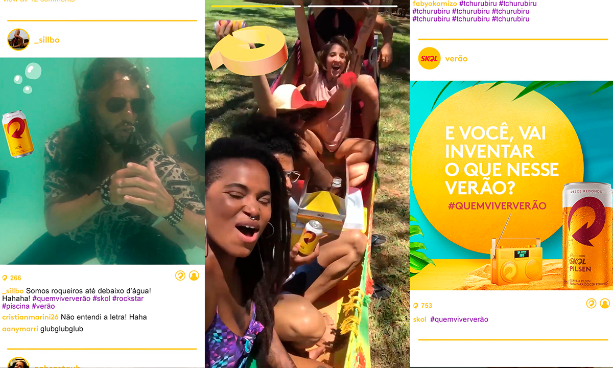 Foto da campanha Quem viver, verão | Skol